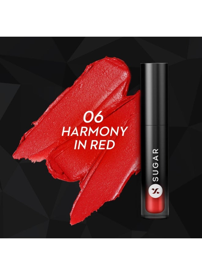 SUGAR Cosmetics Mousse Muse Lip Cream | Lasts 24+ Hrs | Creamy Mousse Lipstick | Waterproof & Smudgeproof | 5ml - 06 Harmony in Red - Image 2